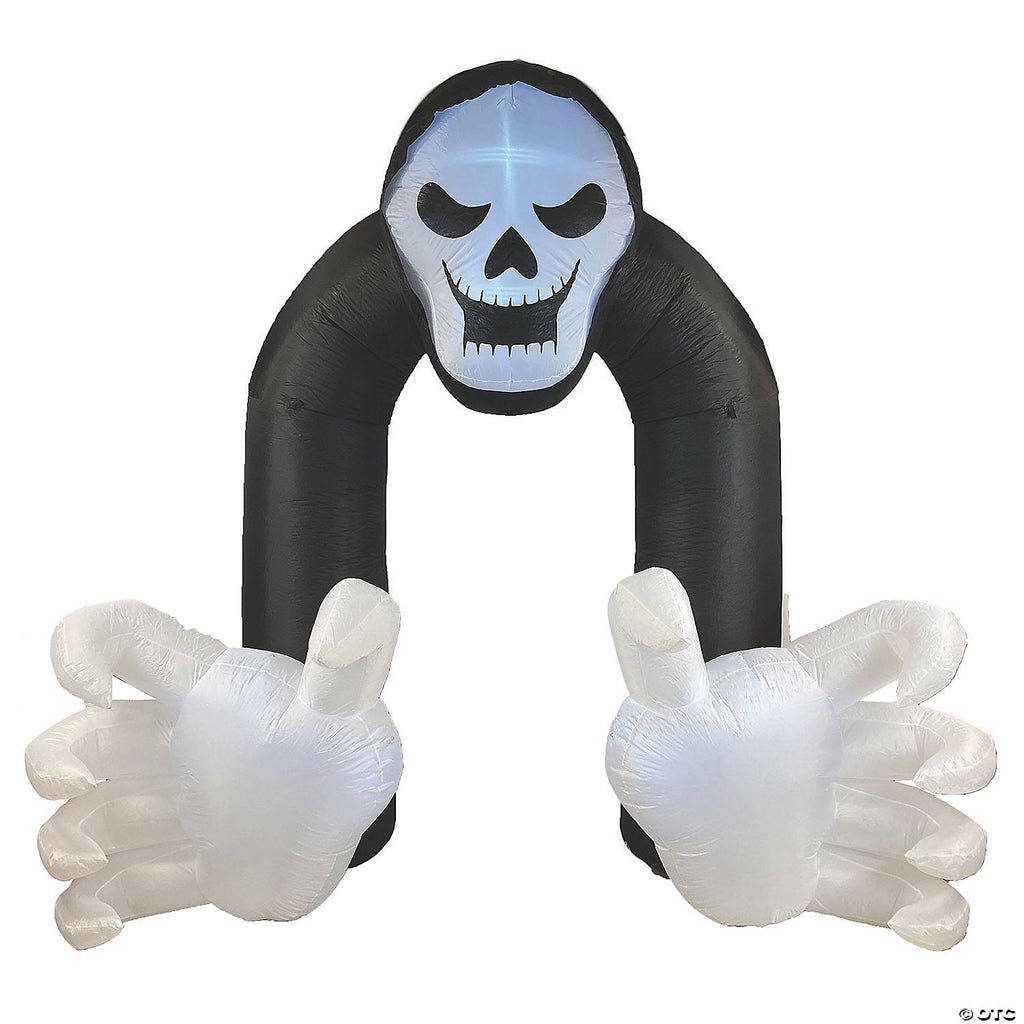 A Holiday Company Inflatable Reaper Archway LED Lighted Yard Halloween Decoration - 13 ft