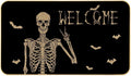ASKETAM Halloween Doormat Indoor/Outdoor Non-Slip Carpet 19.5" x 31.3" (Happy Skeleton Bat)