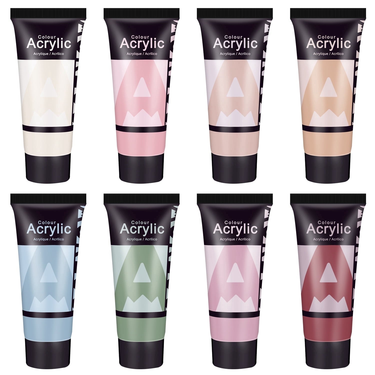 AUREUO Galaxy Glitter Acrylic Paint Set - 8 Twinkle Colors 0.71 Fl Oz / 21ml Tubes Sparkling Art Paints for Crafts Decor Non-toxic Painting Supplies for Artists