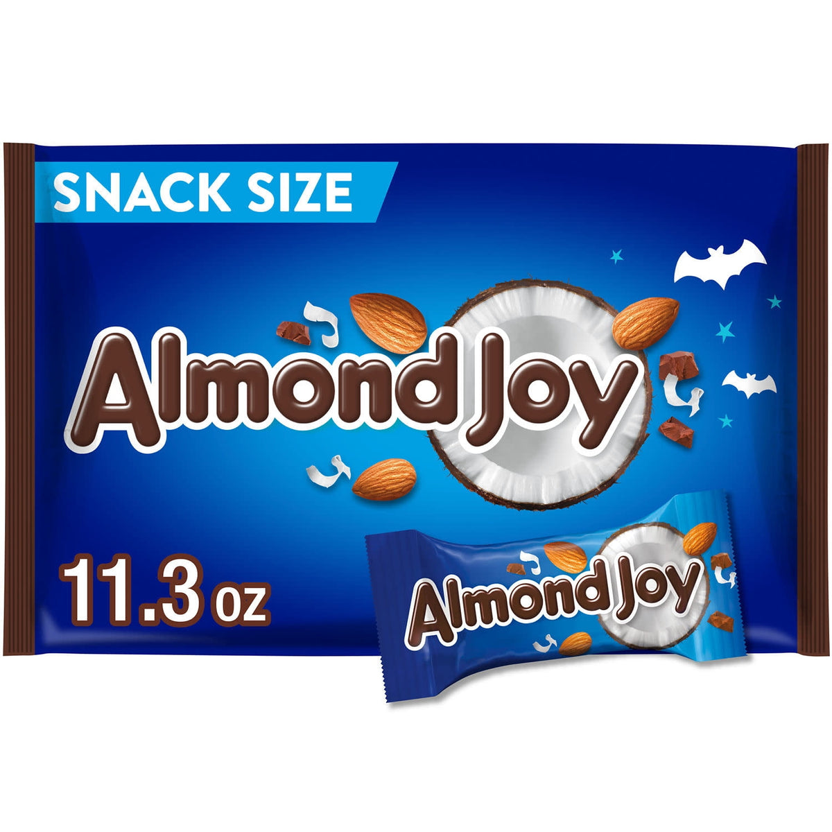 Almond Joy Coconut and Almond Chocolate Snack Size Halloween Candy, Bag 11.3 oz