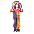 Animated Clown Halloween Animatronic with Red Eyes & Twisting Head, 5.3-Ft, by Haunted Hill Farm