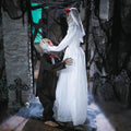 5 Ft. 10 3/4" Animated Skeleton Wedding Couple Halloween Decoration