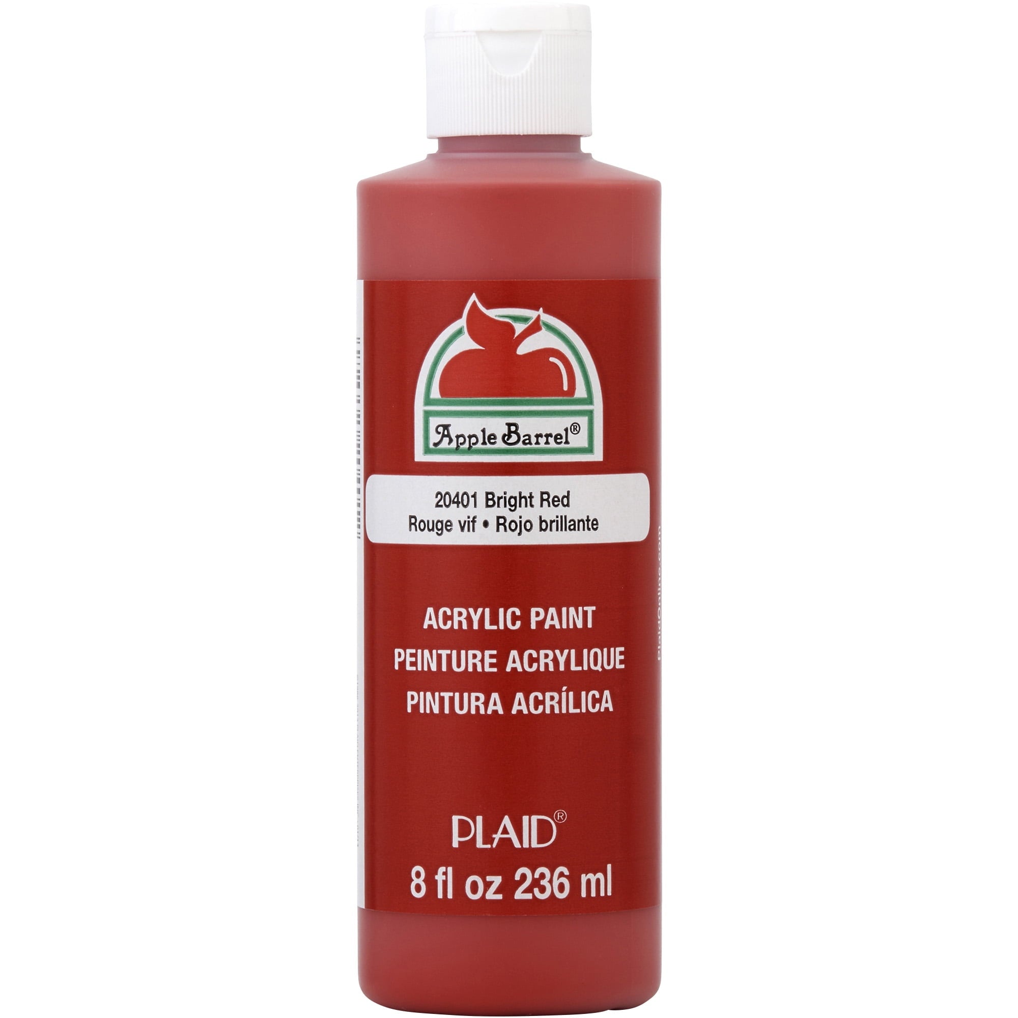 Apple Barrel Acrylic Craft Paint, Matte Finish, White, 8 fl oz