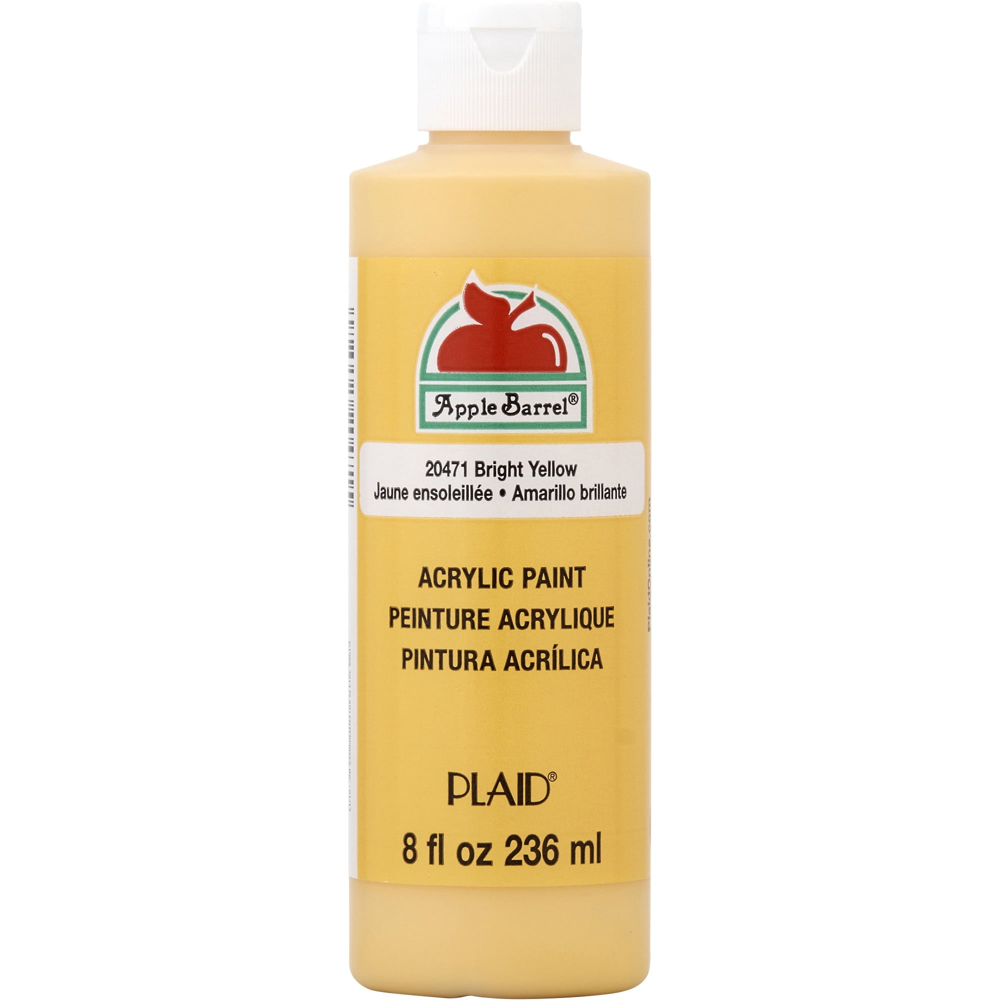 Apple Barrel Acrylic Craft Paint, Matte Finish, White, 8 fl oz