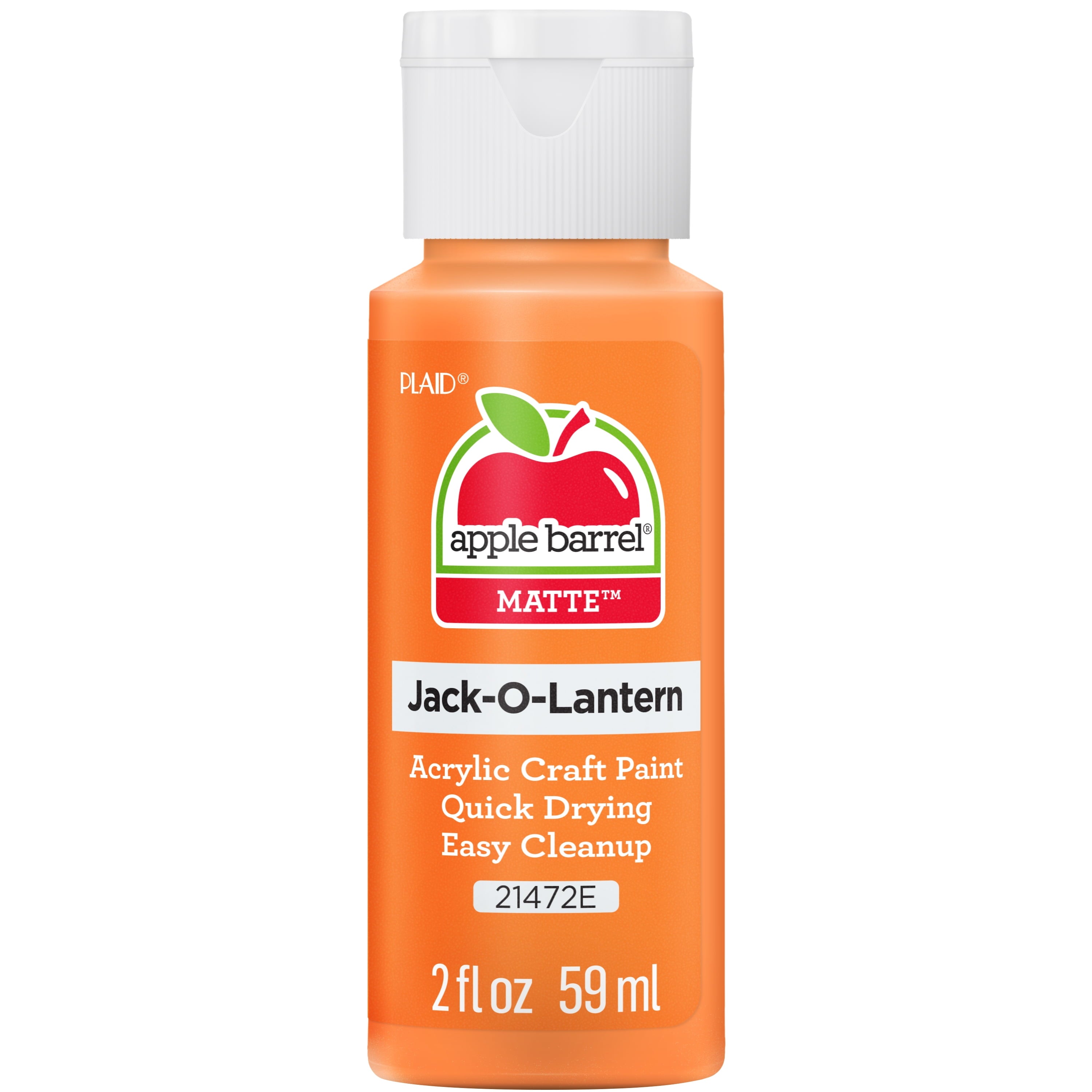 Apple Barrel Acrylic Craft Paint, Matte Finish, Pumpkin Orange, 2 fl oz