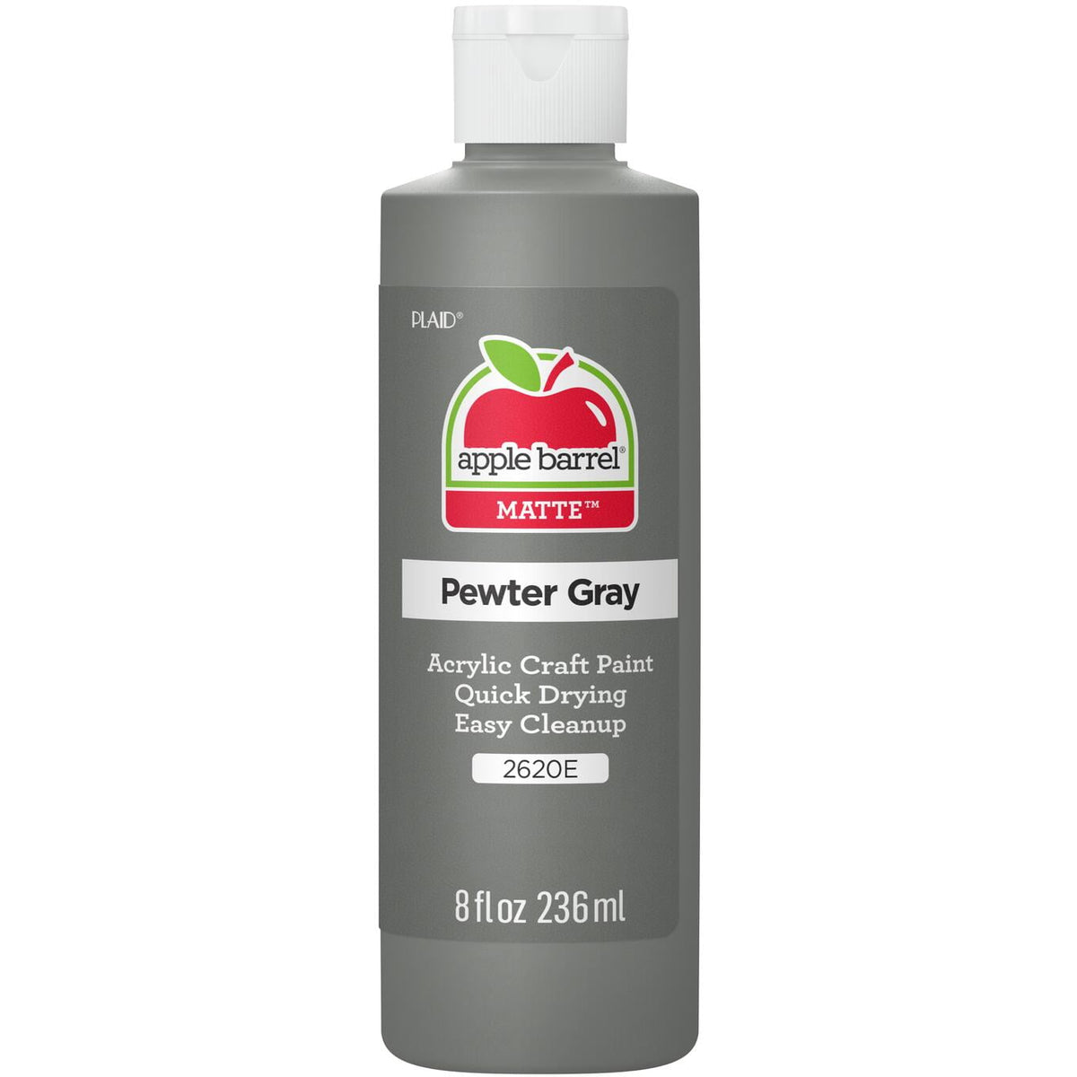 Apple Barrel Acrylic Craft Paint, Matte Finish, White, 8 fl oz