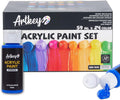 Artkey Acrylic Craft Paint Set, Festival, 24 Colors (2-Ounce)