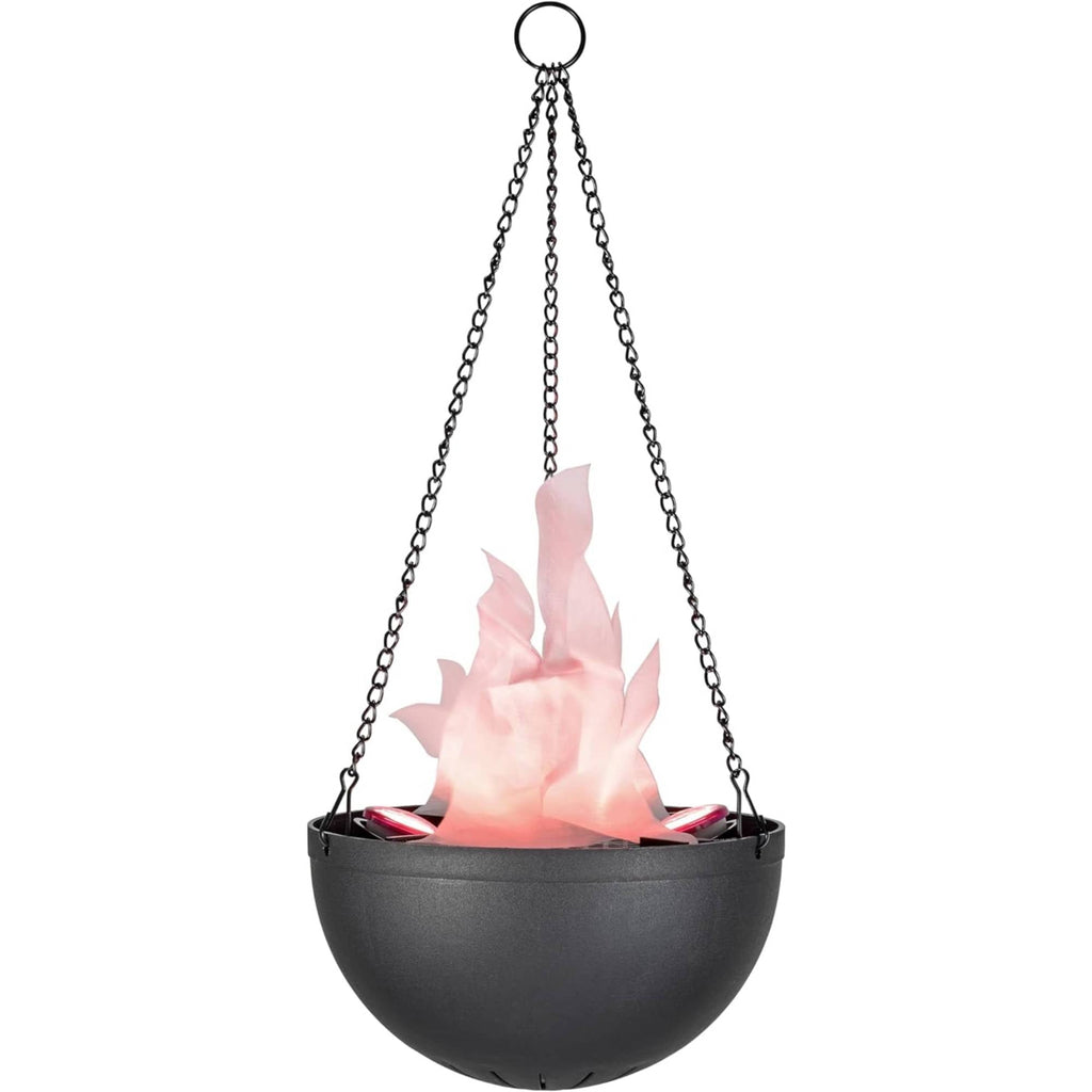 Aspen Creative 61168-25-1, LED Hanging Fire Flame Light Prop Decor, Black Finish, Purple Light