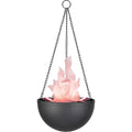 Aspen Creative 61168-25-1, LED Hanging Fire Flame Light Prop Decor, Black Finish, Purple Light