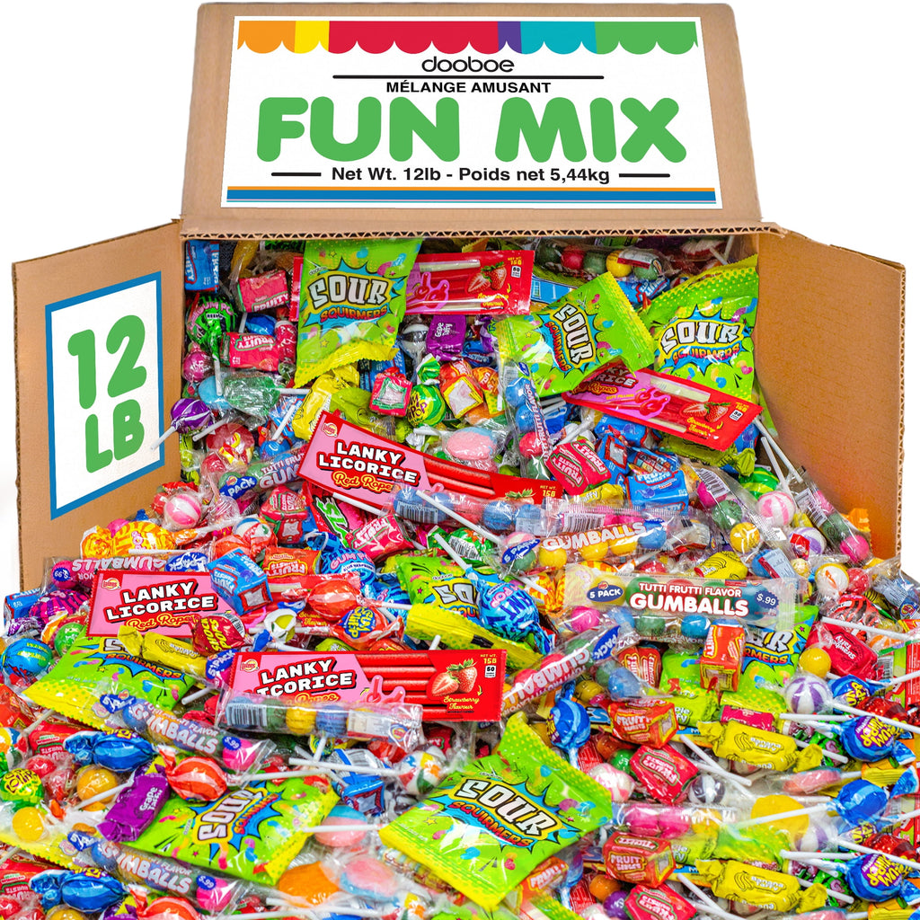 Assorted Bulk Candy Mix, 12 lb Bulk Individually Wrapped Candy Variety Pack for Piñatas, Goodie Bags, Candy Bowls, Party Favors & Events