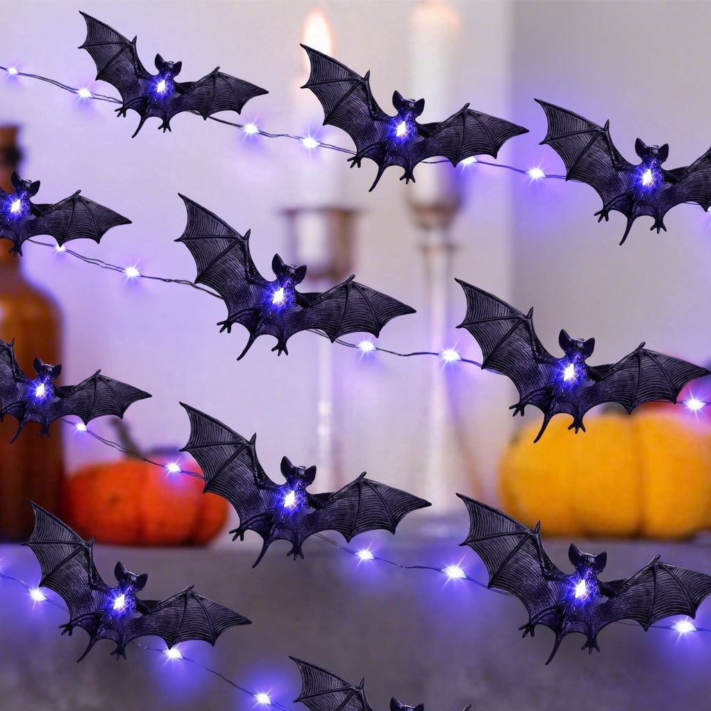 Ayieyill Bats Halloween Lights, 9.8FT 30 LED Halloween String Lights for Indoor Outdoor Halloween Decorations and Halloween Decor