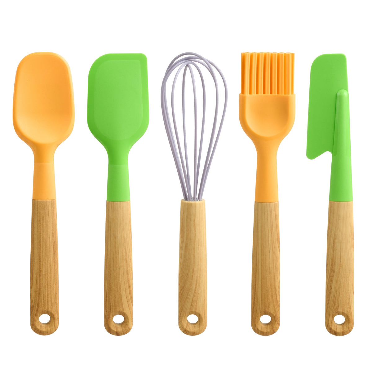 Way To Celebrate 5-Piece Mini Baking Tools, Orange, Green, Purple