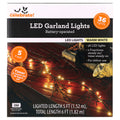 Indoor 36-Count Battery-Operated LED Garland Lights, Warm White, 5', Halloween by Way To Celebrate