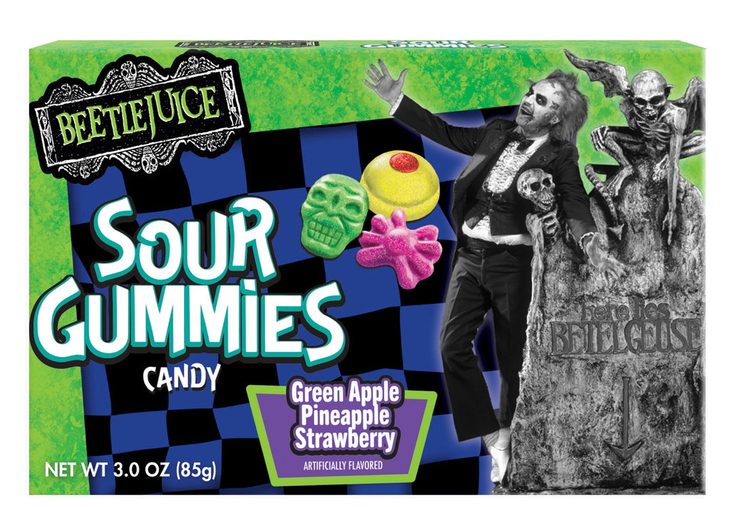 Flix Candy Beetlejuice Sour Gummy Candy, 3 oz Theater Box, Halloween Treats