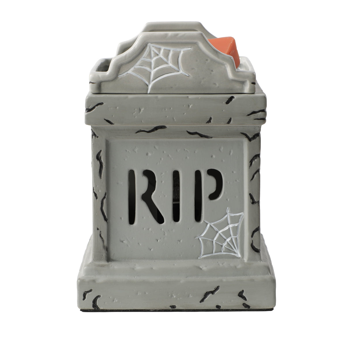 Better Homes & Gardens Halloween Ceramic Electric Plug-in Wax Melt Warmer with Farm Apple Pumpkin Wax Melts, Spooky Ghost