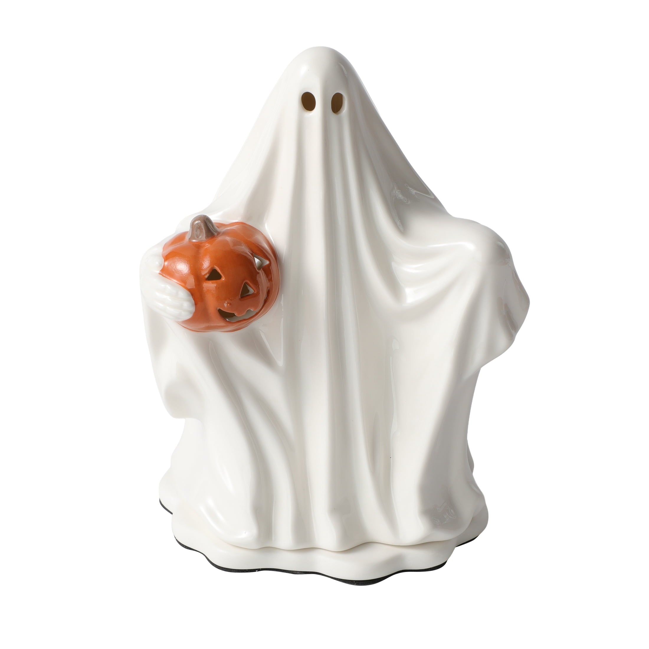 Better Homes & Gardens Halloween Ceramic Electric Plug-in Wax Melt Warmer with Farm Apple Pumpkin Wax Melts, Spooky Ghost