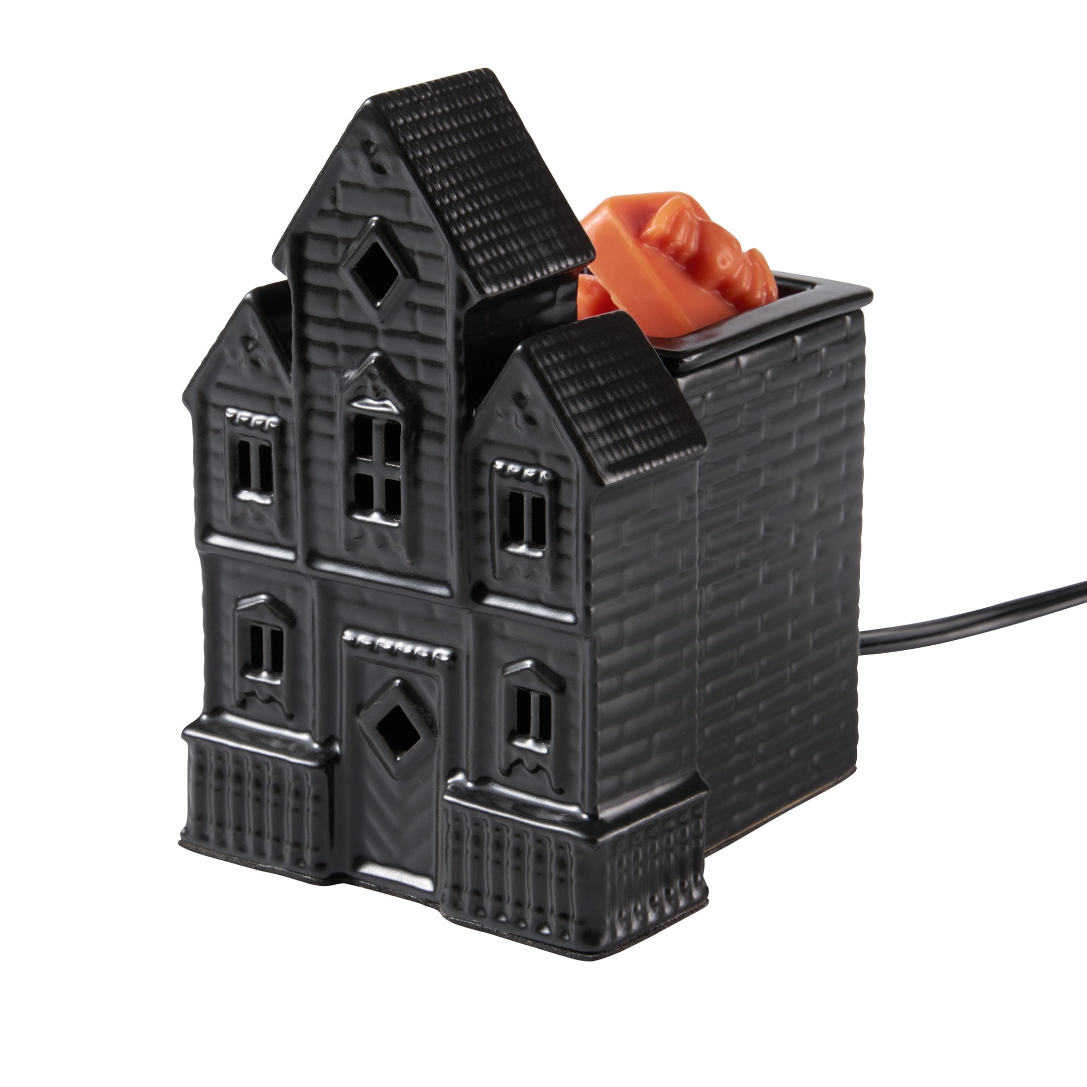 Better Homes & Gardens Halloween Ceramic Electric Plug-in Wax Melt Warmer with Farm Apple Pumpkin Wax Melts, Spooky Ghost