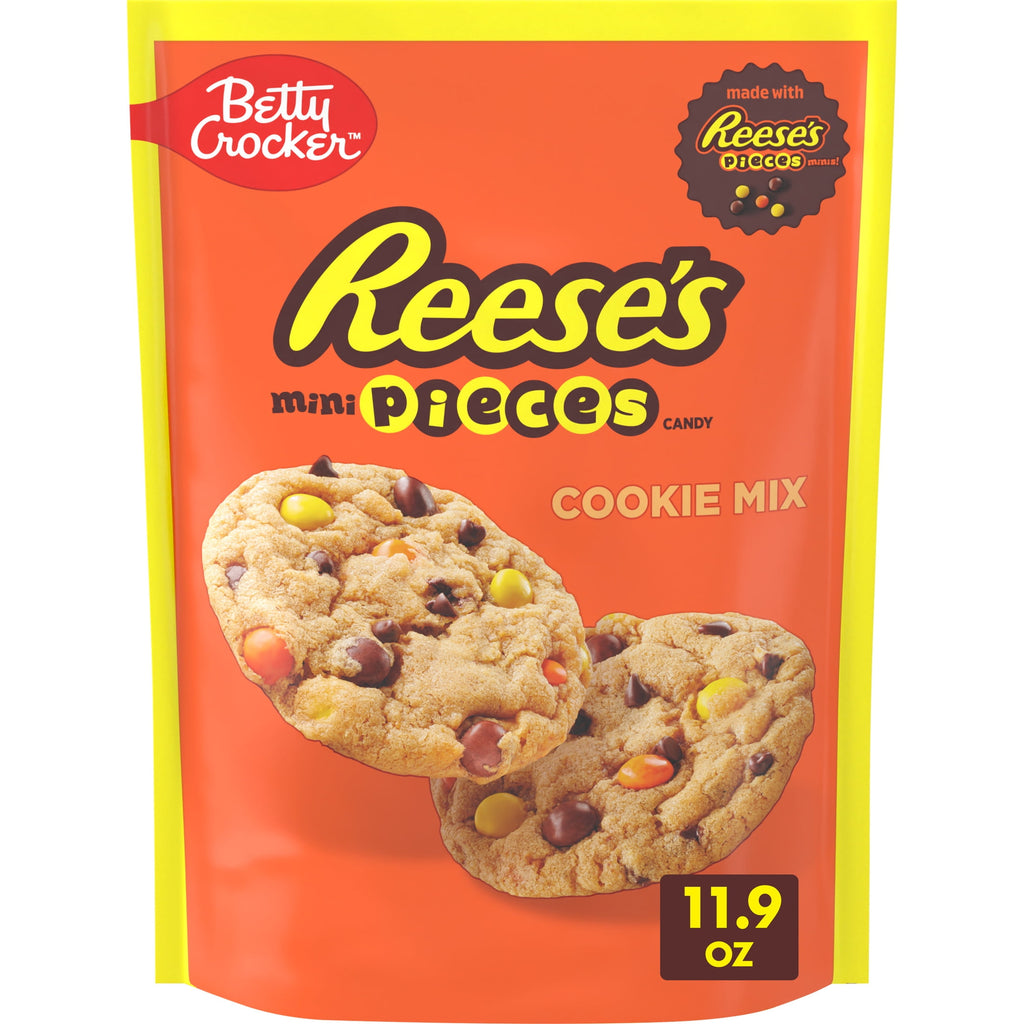 Betty Crocker Peanut Butter Cookie Mix, REESE's PIECES Minis & Chocolate Chips, 11.9 oz