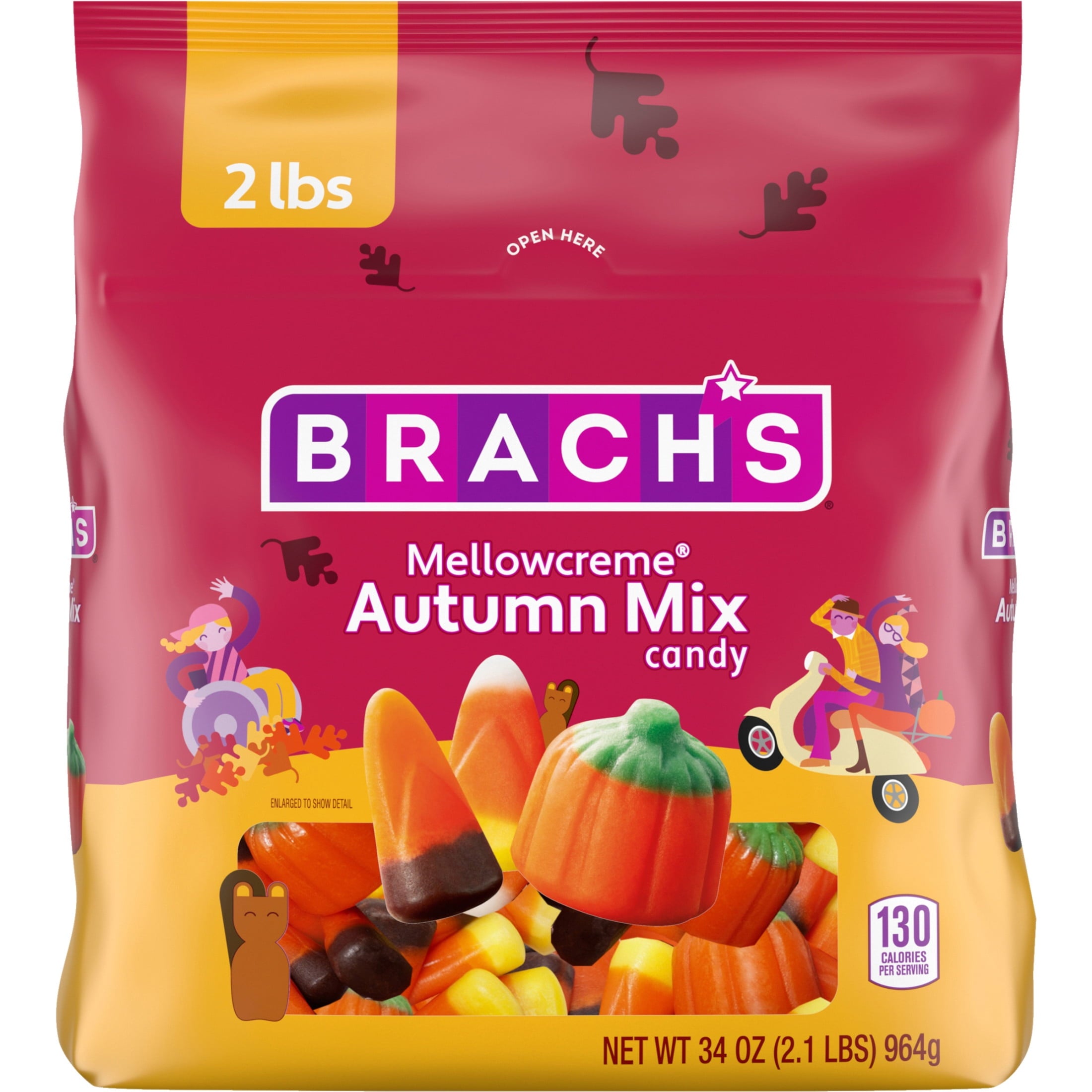 Brach's Mellowcreme Autumn Mix Candy, Halloween Candy, Fall Treats, 34 Ounce Bag
