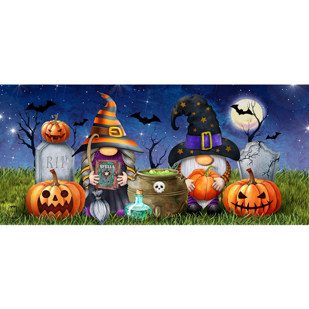 Briarwood Lane Halloween Gnomes Mini Mat 22x10 Indoor Outdoor For Halloween Doormat