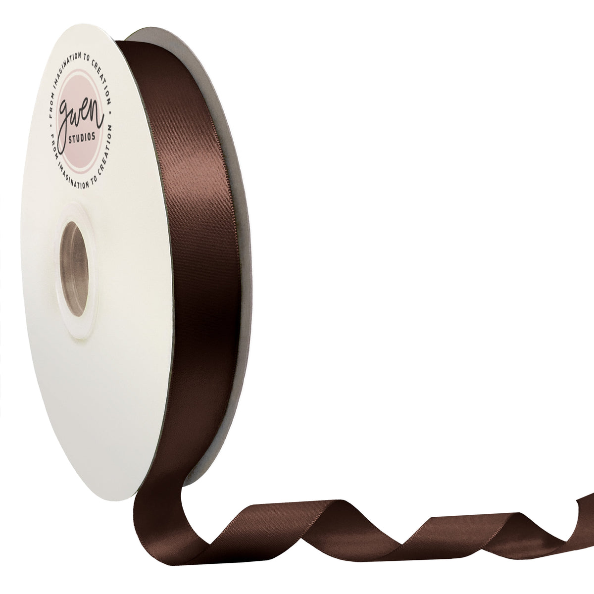 White Single Faced Satin Ribbon, 7/8" x 100 Yards by Gwen Studios