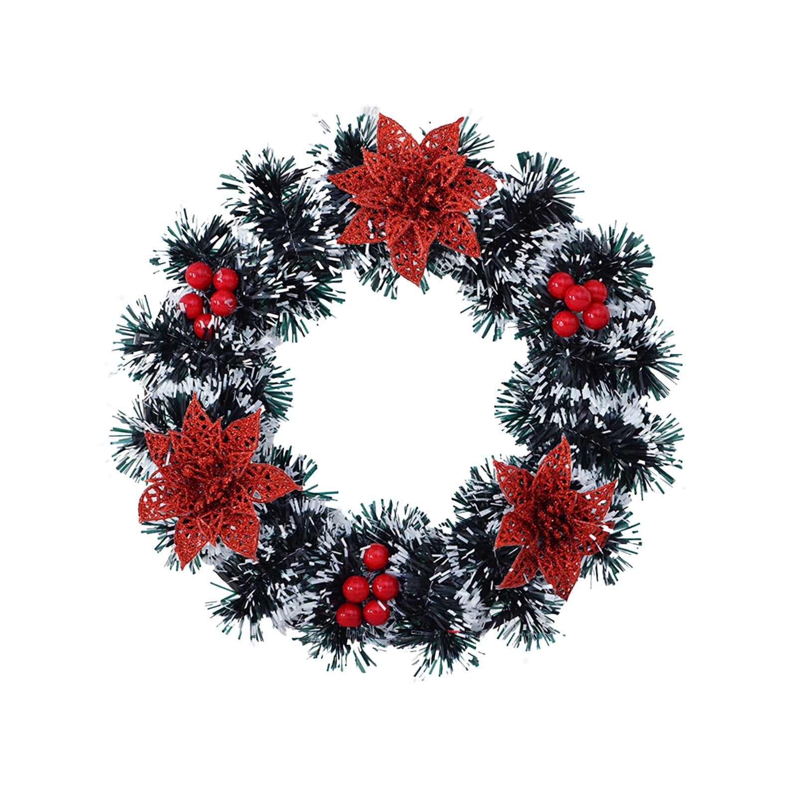 Btomtd Diameter 8" Pumpkin Skull Wreath Halloween Decor Acrylic Round Disk Hanging Ornament with Garland for Front Door Window, A