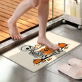 CCTFS Halloween Skeletons Holding Hot Drinks Household 1Pc Flannel Mat and Kitchen Rugs,Soft Non-slip for Bedroom Entryway