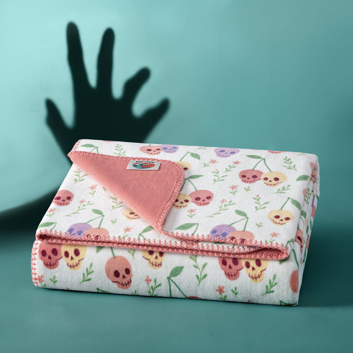 Boo-tique Soft Throw Blanket, Plush Fleece Blanket, Halloween Mermaids, Black, 50" x 72"
