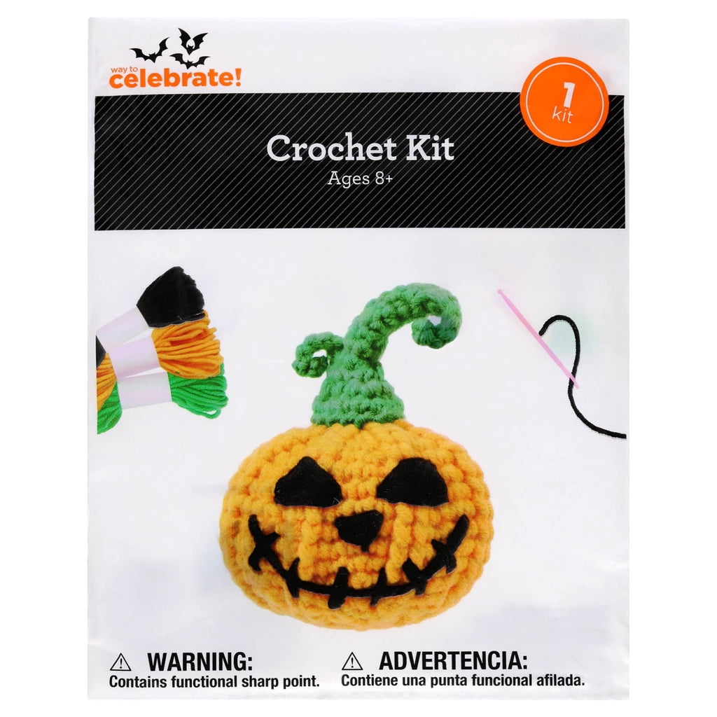 Jack-o'-Lantern Crochet Kit, Multicolor, Halloween by Way To Celebrate