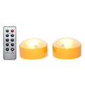 Candle Choice Set of 2 LED Pumpkin Lights with Remote and Timer, Jack-O-Lantern Light, Halloween Light, Flameless Candles for Pumpkins, Orange