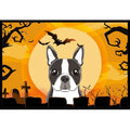 Halloween Boston Terrier Door Mat