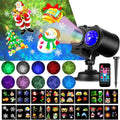 Christmas Projector Lights, LED Projection Light, 2 in 1 Water Wave Projector Light with 16 Switchable Patterns,Waterproof Landscape Light Show for Celebration Halloween Birthday and Party Decoration
