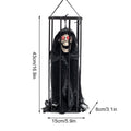 XEOVHV Animated Halloween Decoration,Animated Skull Ghost Hanging Decoration Prop with Spooky Sound Sound & Touch Activated Sensor Prisoner Haunted House Decor for Home Indoor Outdoor Decoration
