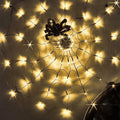 Clearance! Halloween Arachnid Web Lights 1M Diameter 60 LED with Black Spider, Water Proof Purple Net Lights, Remote Control, Halloween Decorations for House Garden