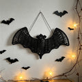 Clearance Halloween Hanging Bat Decoration, 3D Hand-Made Woven Bat Decor, Realistic Scary Fake Black Hanging Flying Bat, Spooky for Indoor Outdoor Yard Porch Lawn Decorations