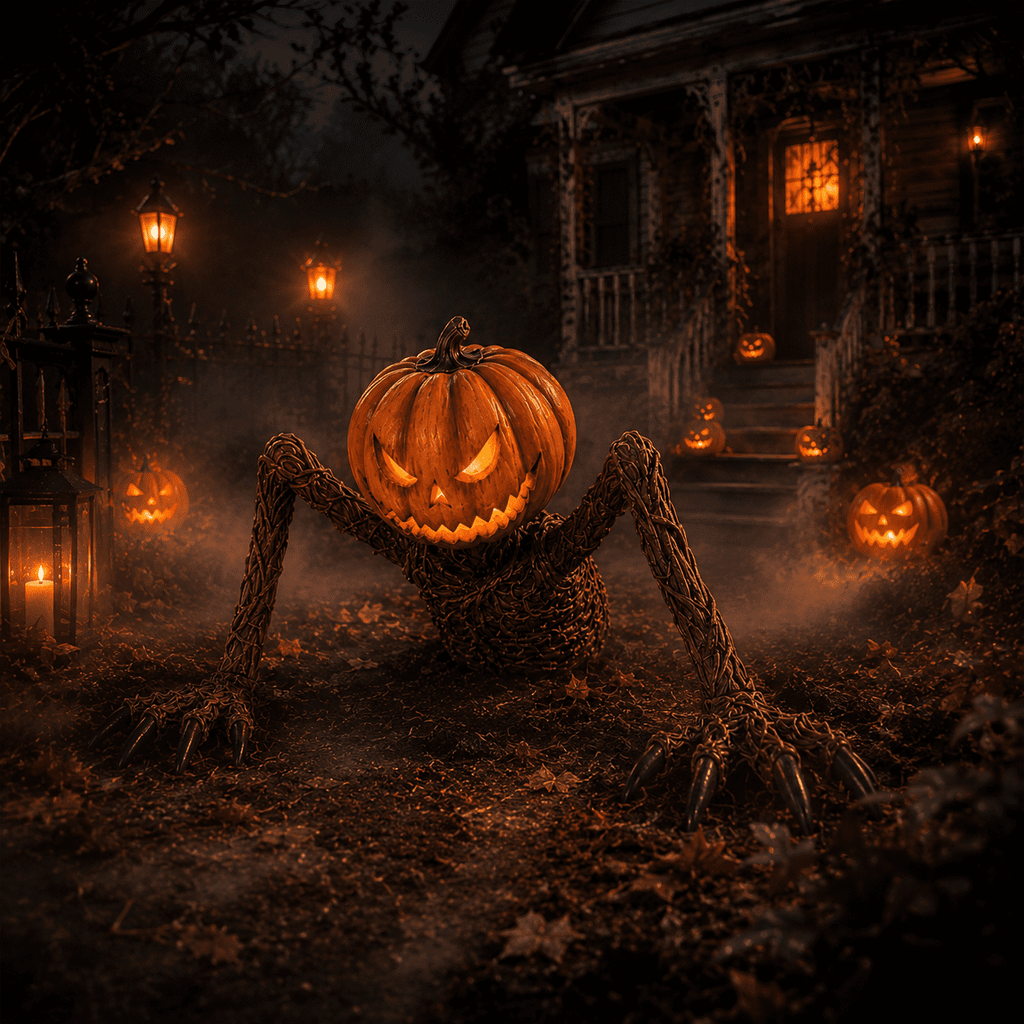 Clearance Halloween Outdoor Decoration Halloween Pumpkin Skull, Scary Ground Breaking Pumpkin Head Decor for Garage Door Yard Patio Porch Haunted House Party