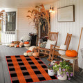 Clearance Hotyverty Halloween Front Door Mat Anti-Slip Super Absorbent Waterproof Stain Resistant Leaf 19x4x4in Indoor Front Entryway Porch Floor Decor, Halloween Gift for Family Holiday Lovers