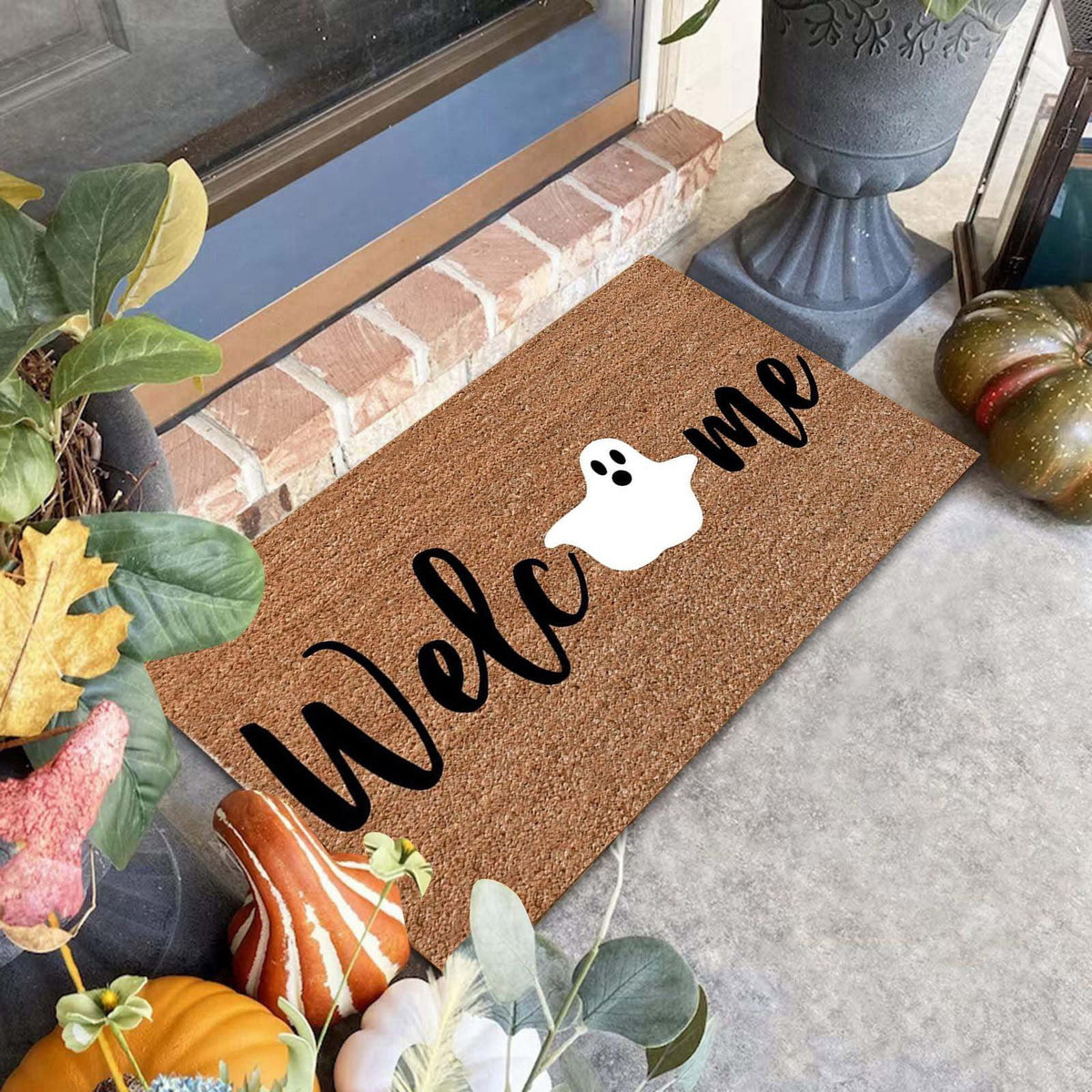 Clearance Hotyverty Halloween Front Door Mat Slip Guard Stain Shield Water Resistant Low Profile 23.62*15.74 in Outdoor Front Porch Holiday Floor Ornament, Halloween Gift for Halloween Party Hosts