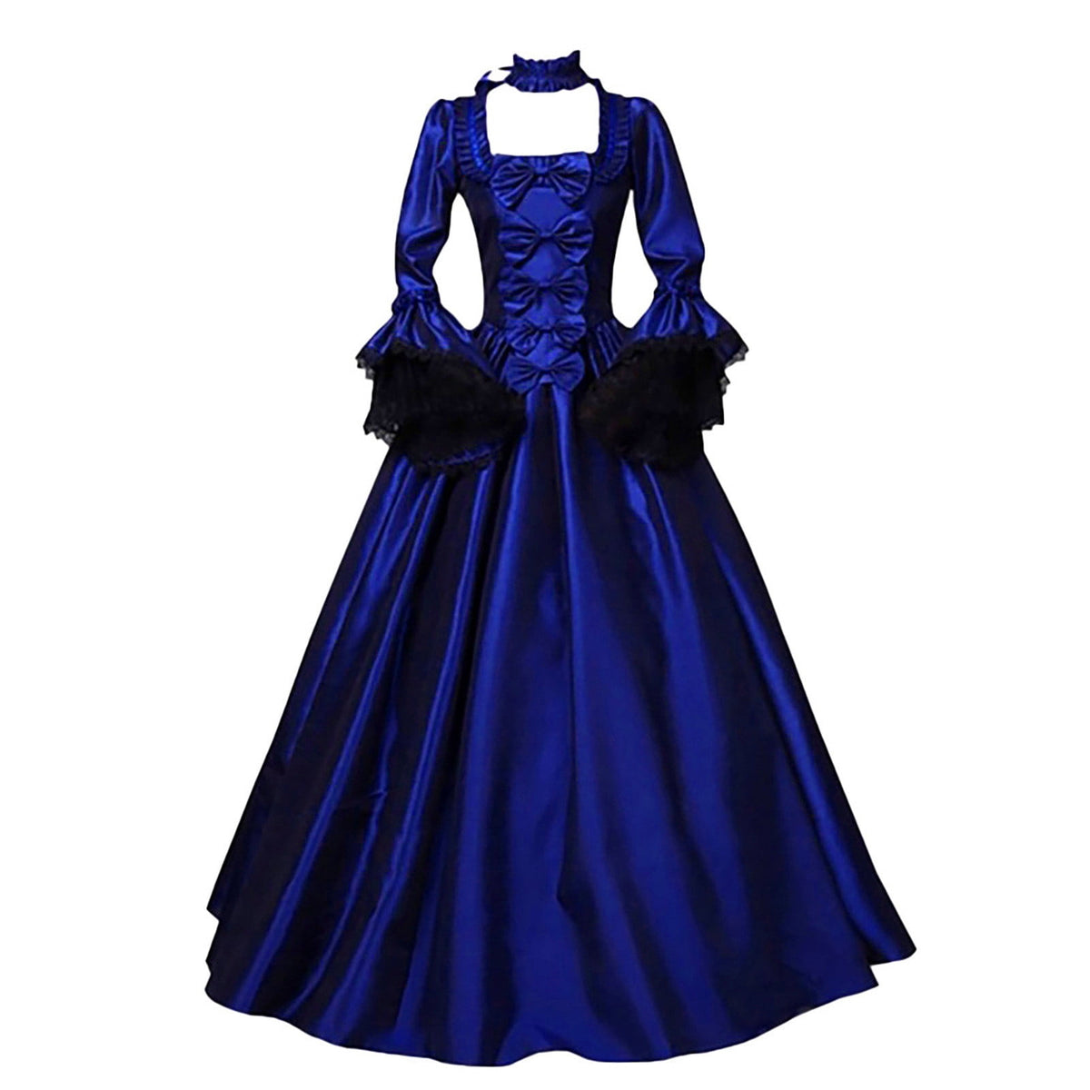 LYXSSBYX Maxi Dresses for Women Women's Long Sleeve Neck Dress Floor Length Cosplay Dress Plus Size Dress