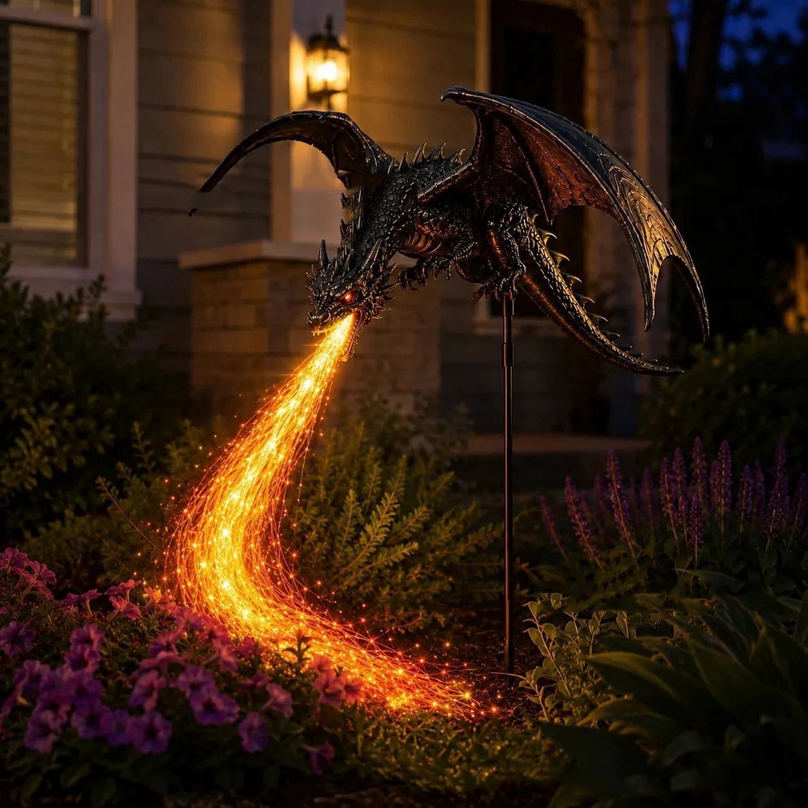 Clearance! Highland Cow Solar Garden Light, 18in Garden Statue with LED Glow, Waterproof Outdoor Yard Decor Stake, Resin Lawn Pathway Light for Backyard Patio Porch Halloween Gift