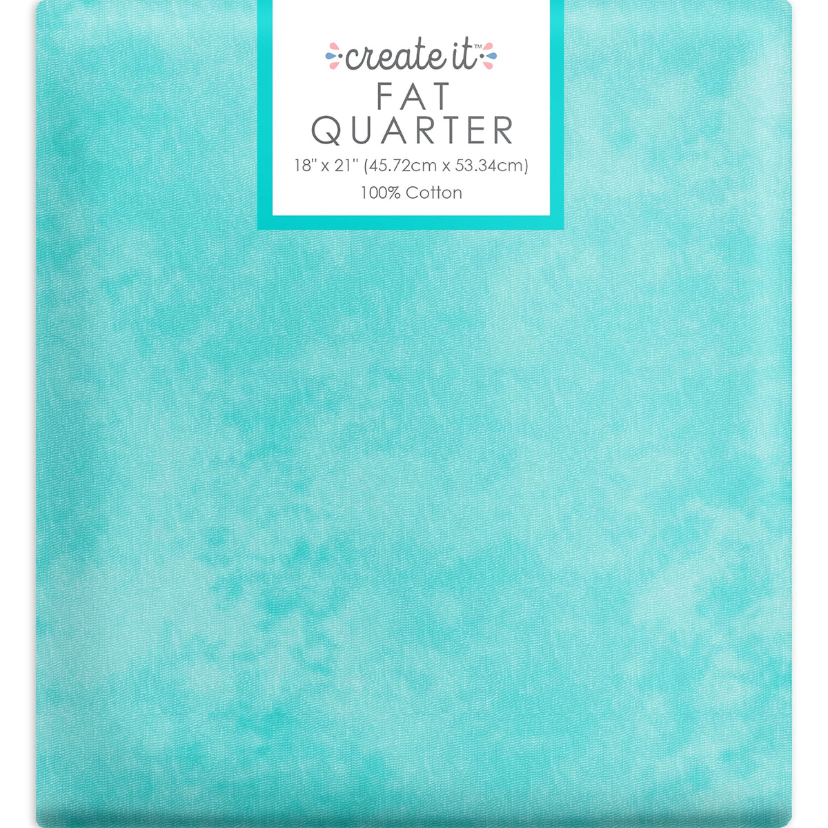 Fat Quarter 100% Cotton Textured, Aqua, 18"x 21" for Quilting & Sewing, 1 Each