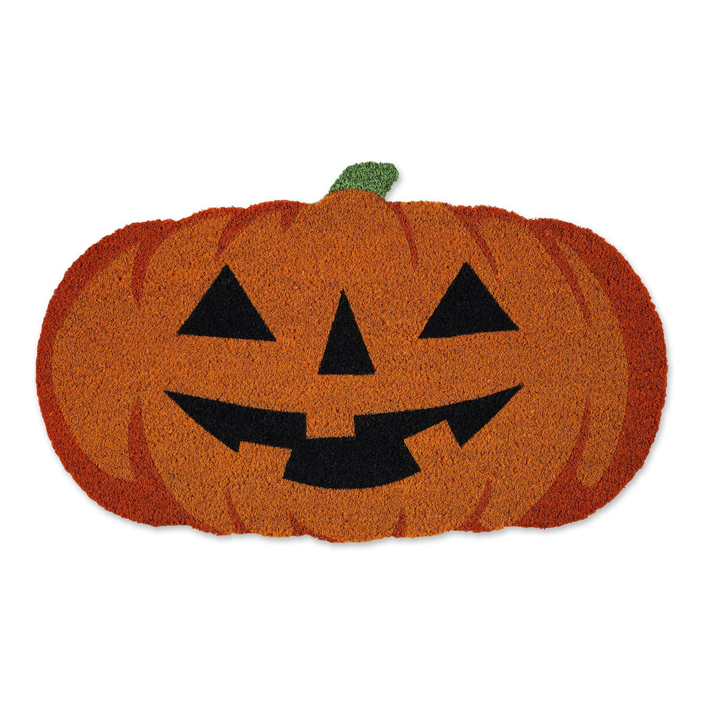 DII Decorative Halloween Welcome Doormat, Front Door Décor, 17x29", Jack-O-Lantern