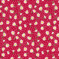 1 Yard 100% Cotton Daisies, Red, 44" Wide for Quilting & Sewing by David Textiles