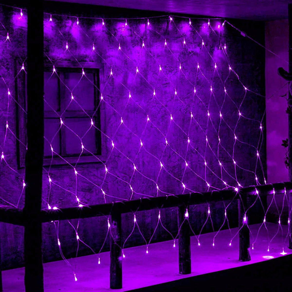 Dazzle Bright Christmas Net Lights, 360 LED 12FT x 5 FT Transparent Wire Waterproof Connectable String Lights with 8 Modes Christmas Outdoor Lights for Bushes Garden Party Holiday Decoration (Green)