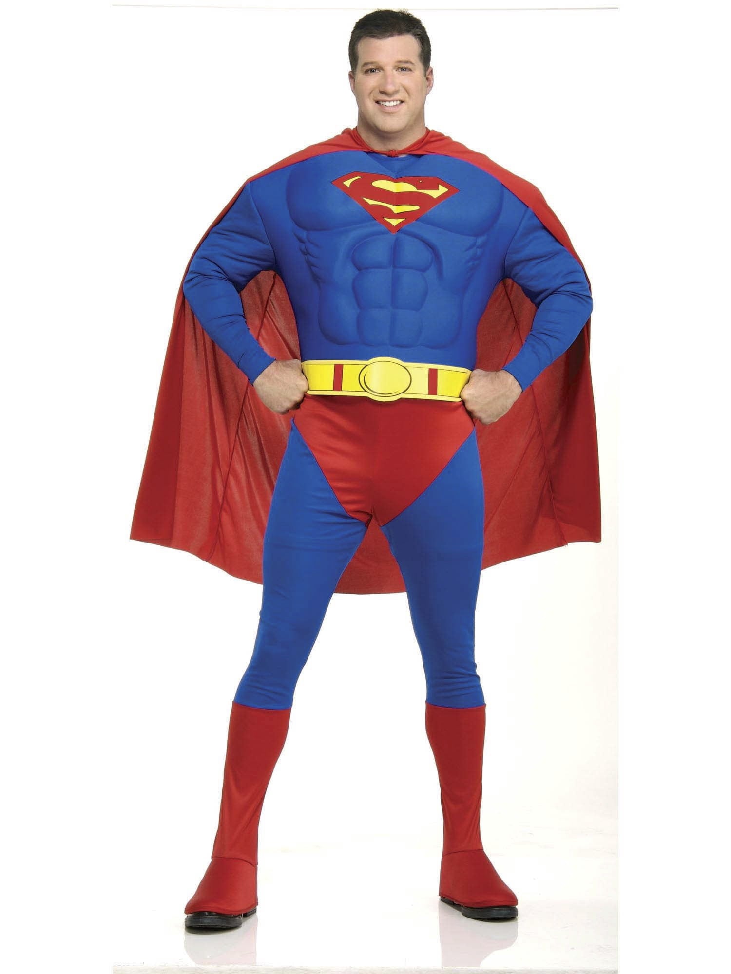DC Comics Classic Superman Deluxe Muscle Chest Costume for Adults by Rubies, Men's 3X