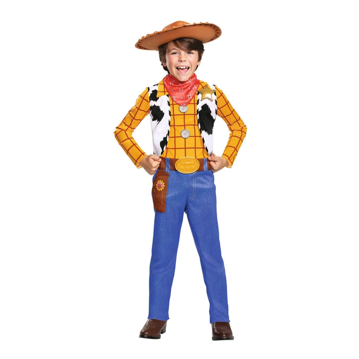 Disguise Boys' Disney Toy Story 4 Sheriff Woody Costume - Size 7-8