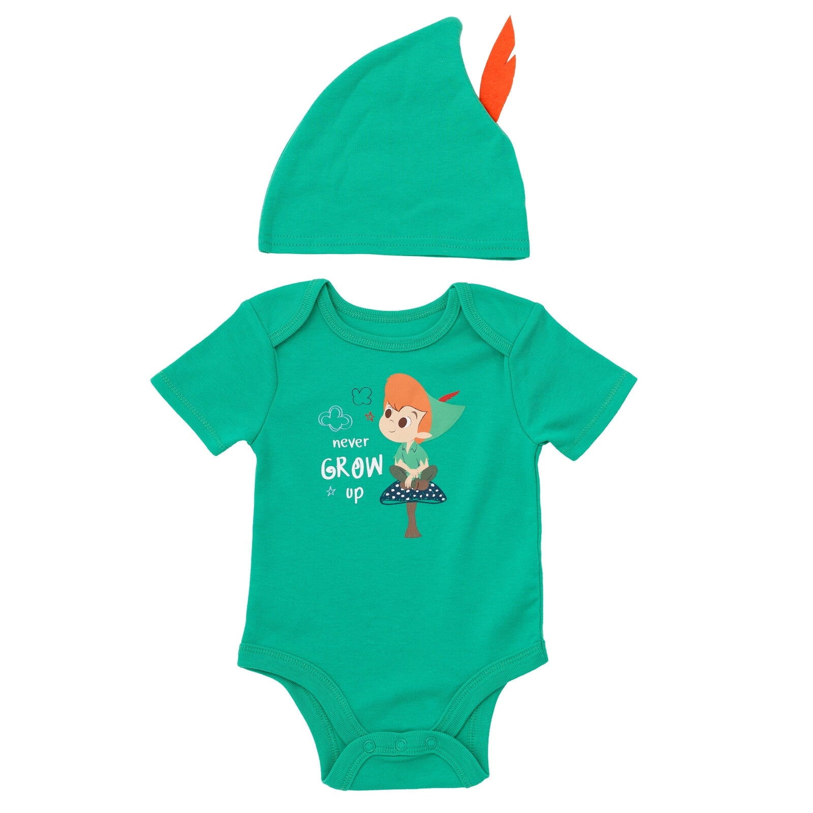 Disney Winnie the Pooh Baby Boy or Girl 2-Piece Cosplay Bodysuit and Hat Set Light Blue Eeyore