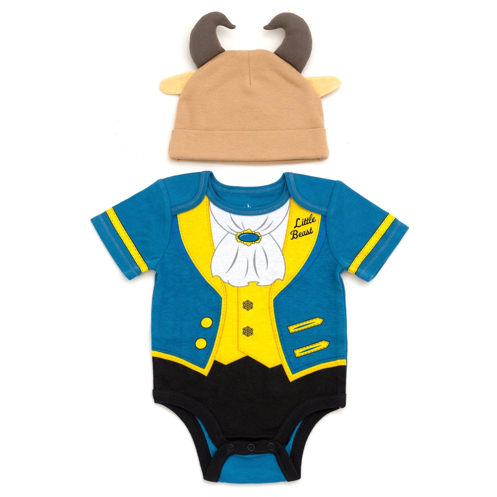 Disney Winnie the Pooh Baby Boy or Girl 2-Piece Cosplay Bodysuit and Hat Set Light Blue Eeyore