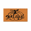 Doormat Grateful Pumpkin Halloween Doormat Welcome Mat Halloween Gift (18" x 30") #6037