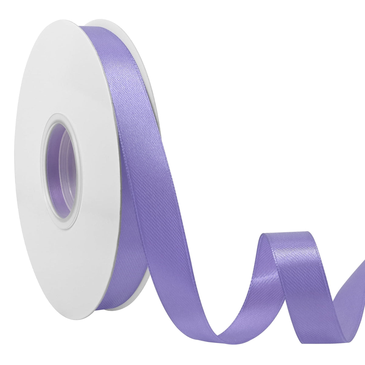 LoomJoyz Double Face Light Purple Satin Ribbon 5/8 inch X 50 Yards, Easter & Spring Decor Ribbon for Gift Wrapping, Weddings, Parties, Hair Bows & Invitations Decorations